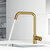 Vigo Single Handle Kitchen Bar Faucet in Matte Brushed Gold, Installed On View