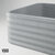 Vigo 21'' Modern Gray Concreto Stone Rectangular Fluted Bathroom Vessel Sink, Close Up Bowl View