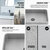 Vigo 21'' Modern Gray Concreto Stone Rectangular Fluted Bathroom Vessel Sink, Design in NY