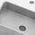 Vigo 21'' Modern Gray Concreto Stone Rectangular Fluted Bathroom Vessel Sink, Overhead View