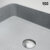 Vigo Modern Gray Concreto Stone Rectangular Fluted Bathroom Vessel Sink, Close Up View