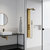 Vigo Shower Massage Panel in Matte Brushed Gold, Installed Angle View