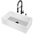 Vigo MatteStone™ Collection 33'' White Sink w/ Edison Matte Black Faucet Product View