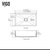 Vigo MatteStone™ Collection 33'' White Edison Matte Black Faucet Dimensions