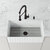 Vigo MatteStone™ Collection 33'' White Edison Matte Black Faucet Overhead View