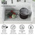 Vigo MatteStone™ Collection 33'' White Edison Matte Black Faucet Kitchen Grid Info