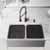 33'' Sink w/ Edison Faucet in Stainless Steel/Matte Black