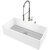 Vigo MatteStone™ Collection 36'' All-In-One White Laurelton Stainless Steel Faucet, Grid, Soap Dispenser Product View