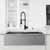 36'' Sink w/ Edison Faucet in Matte Gold/Matte Black