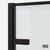 Vigo Framed Hinged Tempered Glass Shower Enclosure with Matte Black Frame, Close Up Angle View