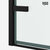 Vigo Framed Hinged Tempered Glass Shower Enclosure with Matte Black Frame, Bottom Frame View