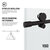 Vigo Elan E-Class 60'' W x 76'' H Frameless Left Sliding Shower Door in Matte Black Hardware with Fluted Glass, Effortless Installation