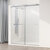 Vigo Houston 60'' W x 76'' H Frameless Sliding Shower Door in Stainless Steel Hardware, In Use Illustration