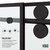 Vigo Elan 60'' W x 74'' H Frameless Sliding Shower Door with Grid Pattern in Matte Black and Matte Black Hardware, Roller Disk Info