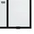 Vigo Elan 60'' W x 74'' H Frameless Sliding Shower Door with Grid Pattern in Matte Black and Matte Black Hardware, Frame Close Up View