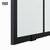 Vigo Elan 60'' W x 74'' H Frameless Sliding Shower Door with Grid Pattern in Matte Black and Matte Black Hardware, Frame Close Up View