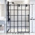 Vigo Elan 60'' W x 74'' H Frameless Sliding Shower Door with Grid Pattern in Matte Black and Matte Black Hardware, Dimensions
