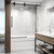Vigo Elan 60'' x 66'' Frameless Sliding Tub Door with Matte Black Hardware, Protecglass Laminated Glass, and Handle 