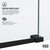 Vigo 60'' x 74'' Frameless Sliding Shower Door with Matte Black Hardware, Protecglass Laminated Glass, and Handle, Protec Glass Info