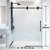 Vigo 60'' x 74'' Frameless Sliding Shower Door with Matte Black Hardware, Protecglass Laminated Glass, and Handle, Dimensions