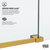 Vigo 60'' x 74'' Frameless Sliding Shower Door with Matte Brushed Gold Hardware, Protecglass Laminated Glass, and Handle, Protec Glass Info
