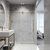 Vigo 60'' x 74'' Frameless Sliding Shower Door with Matte Brushed Gold Hardware, Protecglass Laminated Glass, and Handle, Installed Front View