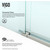VIGO Luca 60-inch Frameless Shower Door with Clear Glass and Stainless Steel Hardware