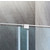 Vigo Ryland 50'' to 62'' Frameless Shower Door with 3/8'' Clear Glass and Stainless Steel