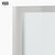 Vigo Fixed Framed Pivot Shower Door with 2'' Thick Clear Glass and Chrome Hardware, Close Up Frame View