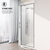 Vigo Fixed Framed Pivot Shower Door with 2'' Thick Clear Glass and Chrome Hardware, Installed View
