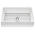 Vigo MatteStone™ Collection 30'' Slotted Apron Front White Silicone Gray Grid Product View