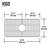 Vigo 25'' Silicone Protective Bottom Grid For Single Basin Sink in Gray, Dimensions