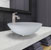 Vigo White Frost Glass Vessel Bathroom Sink Set with Linus Vessel Faucet in Brushed Nickel, 16-1/2" Diameter x 6" H