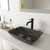 Sink & Lexington cFiber Vessel Faucet Set in Matte Black w/ Pop-Up Drain