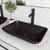 Sink & Seville Vessel Faucet Set in Matte Black w/ Pop-Up Drain