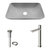 Vigo ConcretoStone™ Collection 22'' Rectangle Vessel Sink Gotham Faucet Brushed Nickel Included Items