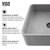 Vigo ConcretoStone™ Collection 15'' Square Vessel Sink Gotham Faucet Matte Black Concreto Stone Info