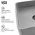 Vigo ConcretoStone™ Collection 15'' Square Vessel Sink Gotham Faucet Matte Black Temp Guard Info