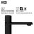 Vigo ConcretoStone™ Collection 15'' Square Vessel Sink Gotham Faucet Matte Black Precise Engineering