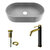Vigo ConcretoStone™ Collection 23-5/8'' Oval Vessel Sink Lexington Faucet Matte Brushed Gold Included Items