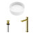 Vigo Montauk Collection 15-1/8'' Round Vessel Sink GothamFaucet Matte Brushed Gold Included Items