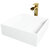 Vigo Bryant Collection 15-1/8'' Square Vessel Sink Amada Faucet Matte Brushed Gold Product View