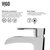 Vigo Starr Collection 15-1/8'' Square Vessel Sink Niko Faucet Chrome Effortless Installation