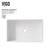 Vigo Matte Stone™ Rectangular Vessel Bathroom Sink in White with Cass Bathroom Faucet and Pop-Up Drain in Matte Brushed Gold, Effortless Installation