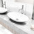 VIGO Wisteria MatteStone™ Collection Vessel Bathroom Sink with Cass Bathroom Faucet and Pop-Up Drain in Chrome, Installed View