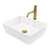 VIGO Marigold MatteStone™ Collection Vessel Bathroom Sink with Apollo Bathroom Faucet and Pop-Up Drain in Matte Brushed Gold, Product View