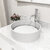 VIGO Anvil MatteStone™ Collection Vessel Bathroom Sink with Grant Bathroom Faucet and Pop-Up Drain in Chrome, Installed View