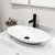 VIGO Wisteria MatteStone™ Collection Vessel Bathroom Sink with Ashford Bathroom Faucet and Pop-Up Drain in Matte Black, Installed View