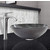 Gray Onyx Glass Vessel Sink Set Linus Faucet set