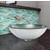 Simply Silver Glass Vessel Sink Set Olus Wall Mount Faucet Set